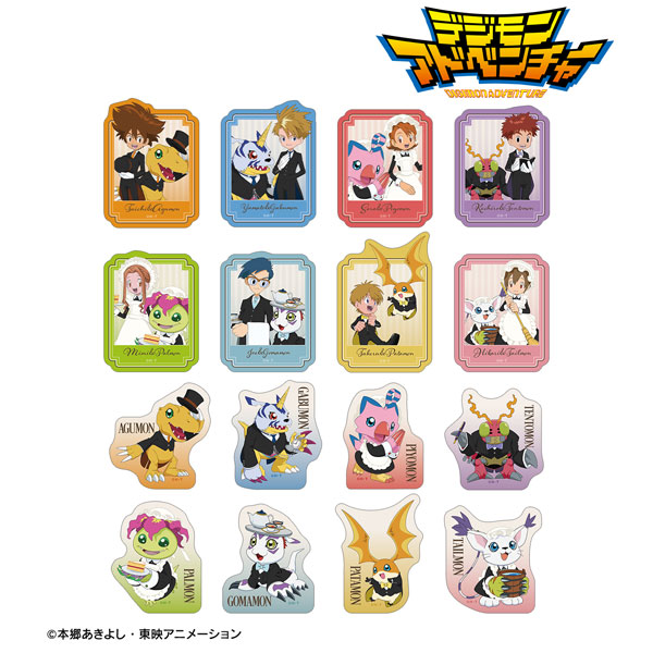 デジモンアドベンチャー 描き下ろし メイド＆執事ver. トレーディングダイカットステッカー 16個入りBOX[アルマビアンカ]《０５月予約》