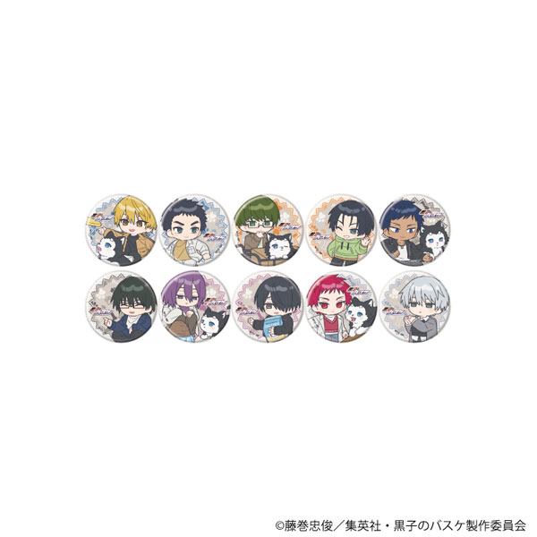 缶バッジ「黒子のバスケ」36/テツヤ2号といっしょver.(ミニキャライラスト) 10個入りBOX