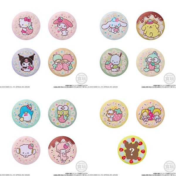 サンリオキャラクターズ 刺繍缶バッジビスケット4　12個入りBOX (食玩)