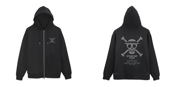 ワンピース 麦わらの一味 ジップパーカー/BLACK-M[コスパ]《０５月予約》