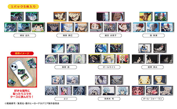 メモリーカットステッカーmini アニメ『僕のヒーローアカデミア』 10パック入りBOX[タカラトミー]《０４月予約》