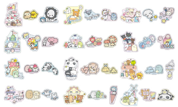 SE72301 サンエックスユニバース 「サンエックスタウン」 シークレットステッカーコレクション 24パック入りBOX