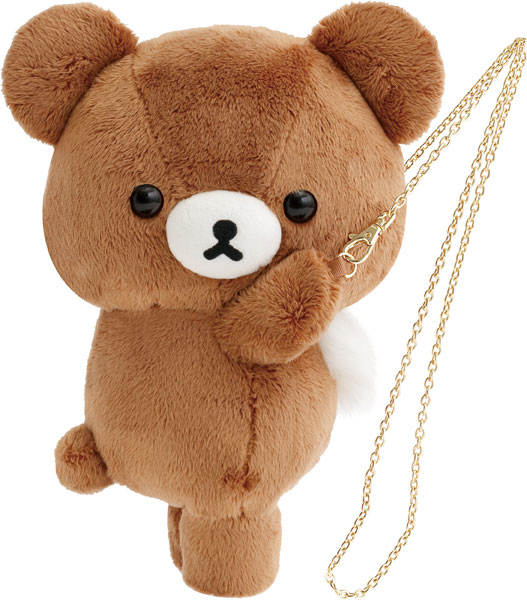 CA84001 リラックマ 「チャイロイコグマのくまきゅんDays」 ぬいぐるみポシェット チャイロイコグマ[サンエックス]《発売済・在庫品》