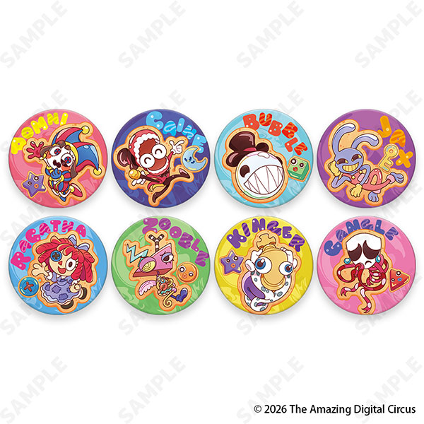 アニメ『アメイジングデジタルサーカス』 トレーディングマット缶バッジ[きゃらべいく] 8個入りBOX