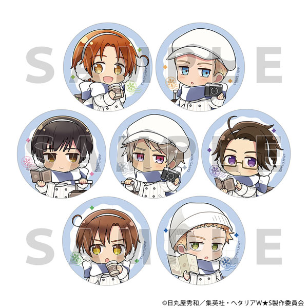 [ヘタリア World★Stars]トレーディング缶バッジ(ウィンターバケーション/ver.A) 7個入りBOX[Parflette-パルフレット-]《０６月予約》
