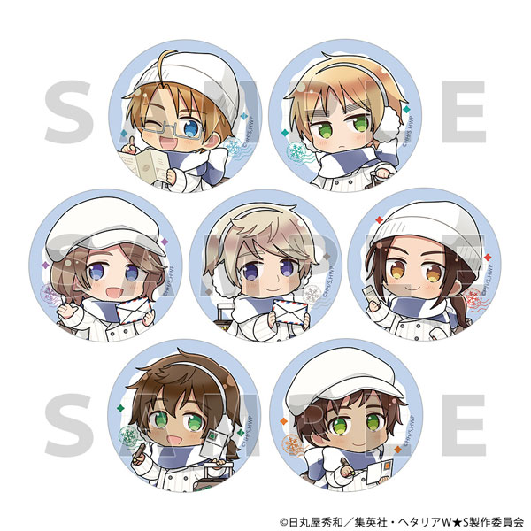 [ヘタリア World★Stars]トレーディング缶バッジ(ウィンターバケーション/ver.B) 7個入りBOX[Parflette-パルフレット-]《０６月予約》