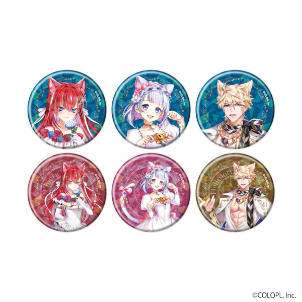 ホログラム缶バッジ(57mm)「白猫プロジェクト」05/猫の日ver.(描き下ろしイラスト) 6個入りBOX