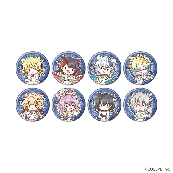 缶バッジ「白猫プロジェクト」11/猫の日ver.(グラフアートイラスト) 8個入りBOX