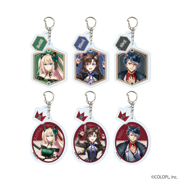 パーツ付きアクリルキーホルダー「クイズRPG 魔法使いと黒猫のウィズ」01/猫の日ver.(描き下ろしイラスト) 6個入りBOX