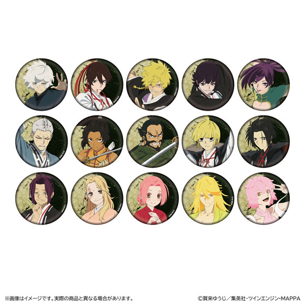 地獄楽 金屏風柄缶バッジ 15個入りBOX[清水産業]《０４月予約》