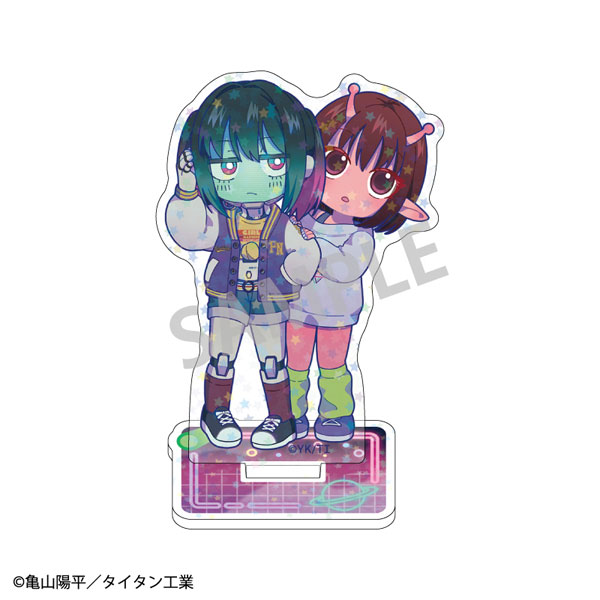 銀河特急 ミルキー☆サブウェイ ホログラムミニアクリルスタンド チハル＆マキナ 描き起こし第2弾[カミオジャパン]《０５月予約》