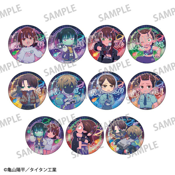 銀河特急 ミルキー☆サブウェイ トレーディングオーロラ缶バッジ 描き