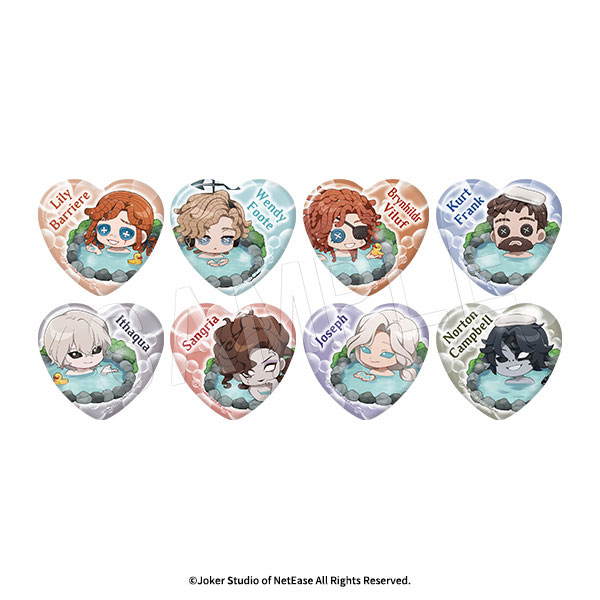 第五人格 トレーディングハート缶バッジ 湯めぐりの怪ver. 8個入りBOX