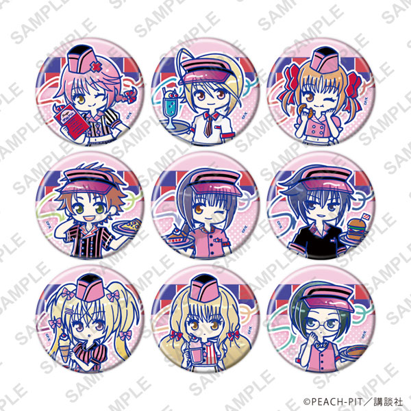 缶バッジ「しゅごキャラ！」37/アメリカンダイナーver. Candy artイラスト 9個入りBOX