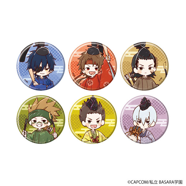 缶バッジ「学園BASARA」28/ひな祭りver. グラフアートイラスト 6個入りBOX[A3]《０５月予約》