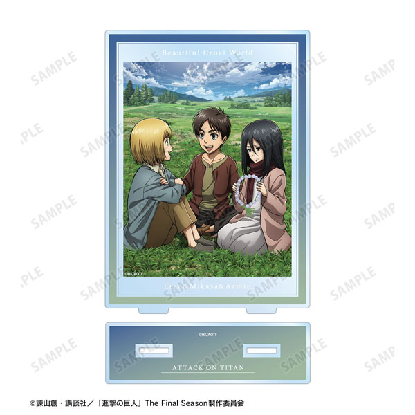 TVアニメ『進撃の巨人』 エレン＆ミカサ＆アルミン 雑誌イラスト BIGアクリルスタンド[アルマビアンカ]《０６月予約》