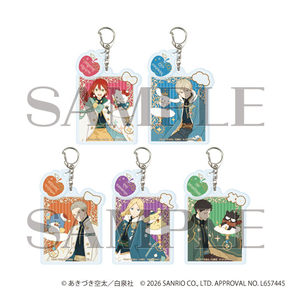 パーツ付きアクリルキーホルダー「赤髪の白雪姫×サンリオキャラクターズ」01/コラボイラスト 5個入りBOX[A3]《０５月予約》