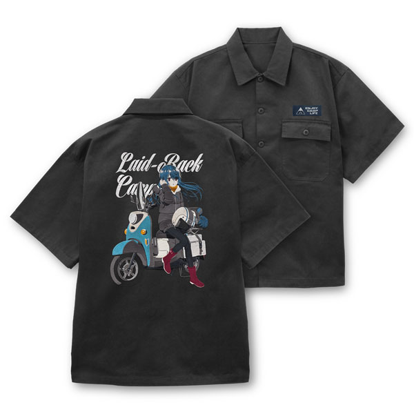 『ゆるキャン△ SEASON3』 描き下ろし 志摩リン 刺繍ワークシャツ バイクでひといきVer./GRAY-XL[コスパ]【送料無料】《０６月予約》