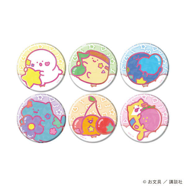 ホログラム缶バッジ(57mm)「お文具といっしょ」02/パステルポップver. 描き下ろしイラスト 6個入りBOX[A3]《０５月予約》