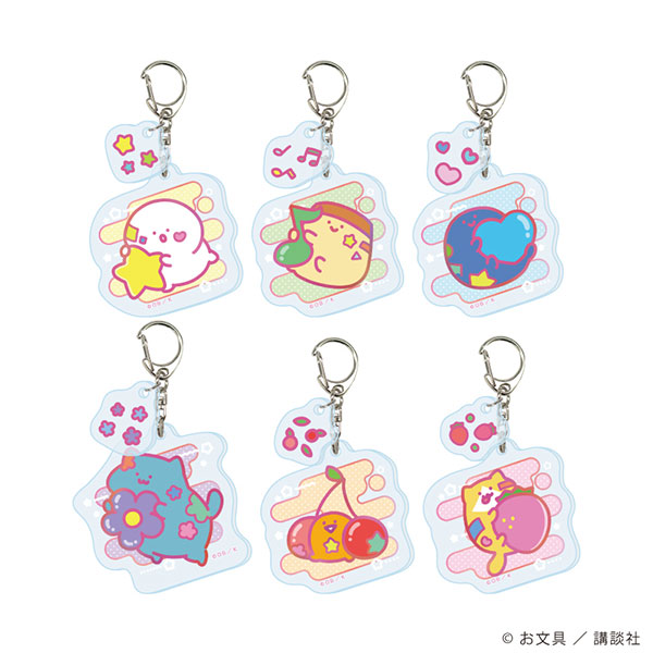 パーツ付きアクリルキーホルダー「お文具といっしょ」03/パステルポップver. 描き下ろしイラスト 6個入りBOX[A3]《０５月予約》