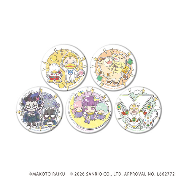 ホログラム缶バッジ(57mm)「金色のガッシュ！！×サンリオキャラクターズ」02/vol.02 コラボイラスト 5個入りBOX[A3]《０５月予約》