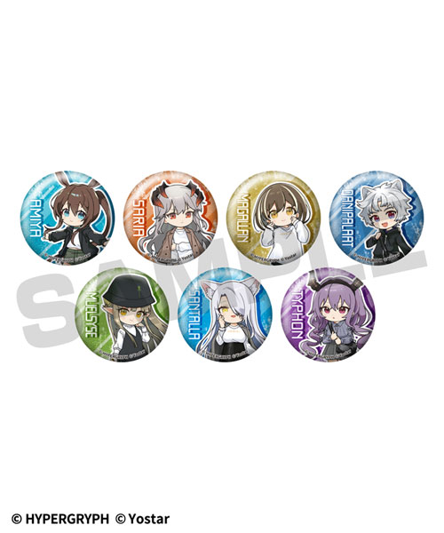 【限定販売】アークナイツ×WEGO ミニキャラトレーディングメタリック缶バッジ 7個入りBOX