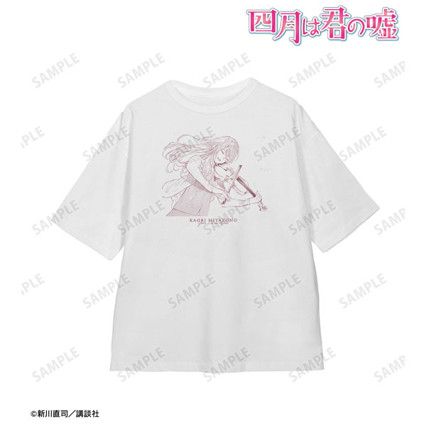 四月は君の嘘 宮園かをり 漫画コマBIGシルエットTシャツ ver.B ユニセックス L[アルマビアンカ]《０６月予約》