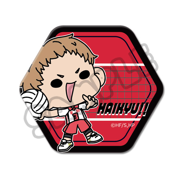 「ハイキュー！！」第9弾 六角形缶バッジ(mochocho) M-TC(夜久衛輔)[シンクイノベーション]《０６月予約》
