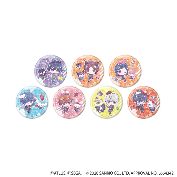 ホログラム缶バッジ(57mm)「P30th×サンリオキャラクターズ」01/コラボイラスト 7個入りBOX[A3]《０５月予約》