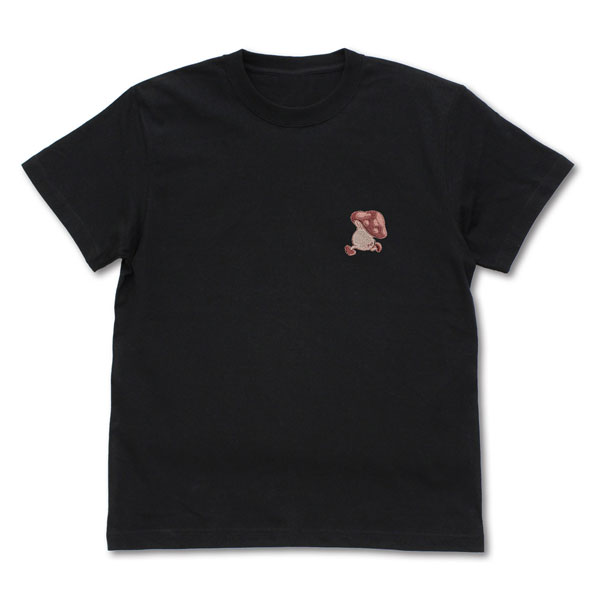 ダンジョン飯 歩き茸 ワンポイント刺繍Tシャツ/BLACK-S[コスパ]《０６月予約》