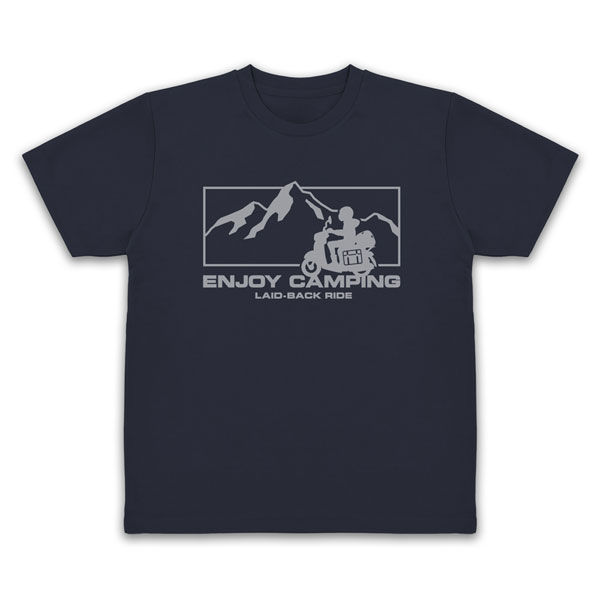 『ゆるキャン△ SEASON3』 シルエットバイク志摩リン ドライTシャツ/NAVY-XL[コスパ]《０６月予約》