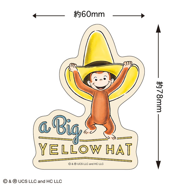Curious George ステッカー(A BIG YELLOW HAT)[トーシンパック]《０５月予約》
