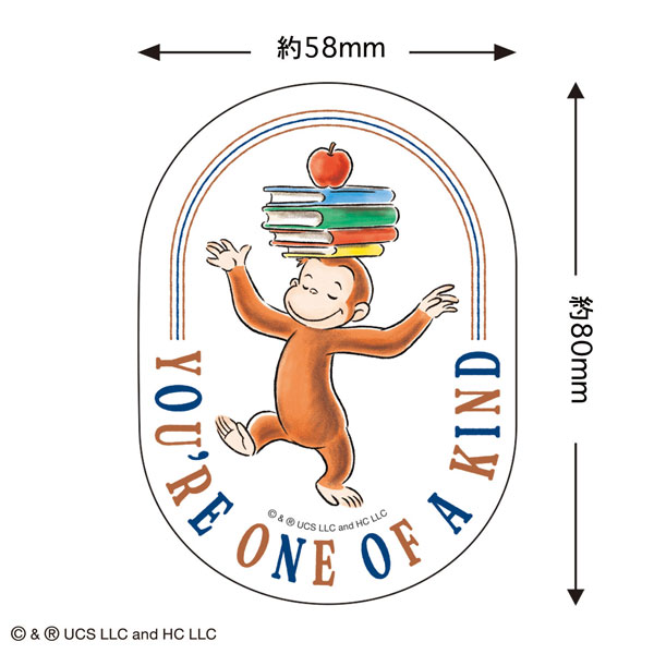 Curious George ステッカー(YOU’RE ONE OF A KIND)[トーシンパック]《０５月予約》