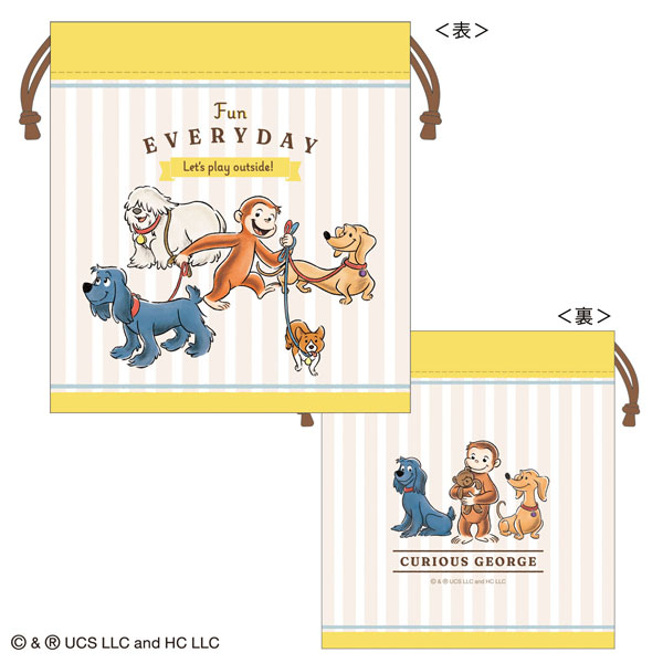 Curious George 巾着(FUN EVERYDAY)[トーシンパック]《０５月予約》