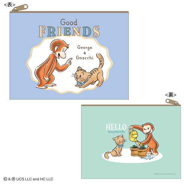 Curious George ポーチ(ジョージ＆ニョッキ)[トーシンパック]《０５月予約》