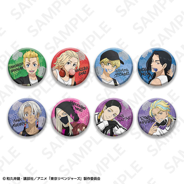 東京リベンジャーズ トレーディンググリッター缶バッジ グラフィティver.セット 8個入りBOX