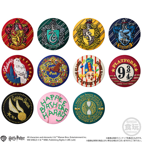 ハリー・ポッター 刺繍缶バッジビスケット 12個入りBOX (食玩