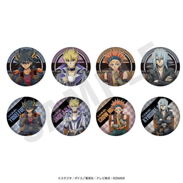「遊☆戯☆王5D’s」グリッター缶バッジ(描き下ろしイラスト) 8個入りBOX