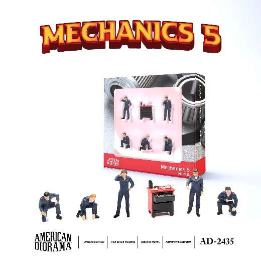 1/64 フィギュア メカニックス 5 6個セット[アメリカン・ジオラマ