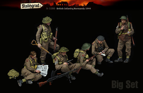 1/35 WWII イギリス歩兵 ノルマンディー1944 ビッグセット(6体入