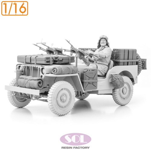 1/16 WWII イギリス SAS 1/4トン4x4パトロールカー コンバージョン