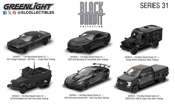 GREENLIGHT BLACK BANDIT 3個セット 1/64 Black Bandit Series 31 6種セット[グリーンライト]《07月仮予約》