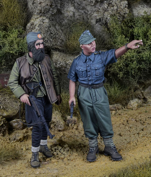 1/35 パルチザン掃討セット 第7SS義勇山岳師団 プリンツ・オイゲン 下士官＆チェトニク構成員(2体入)[D-Day Miniatures Studio]《０５月仮予約》