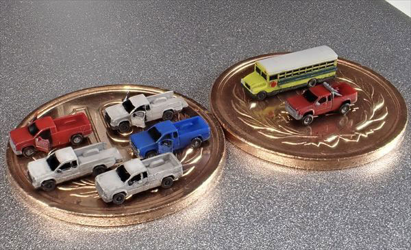 1/700 アメリカンピックアップトラック セット レジンキット[ファイヤースターター]《０４月予約》