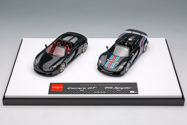1/43 ポルシェ 918スパイダー＆カレラGT セット バサルトブラックメタリック[メイクアップ]【送料無料】《０７月予約》