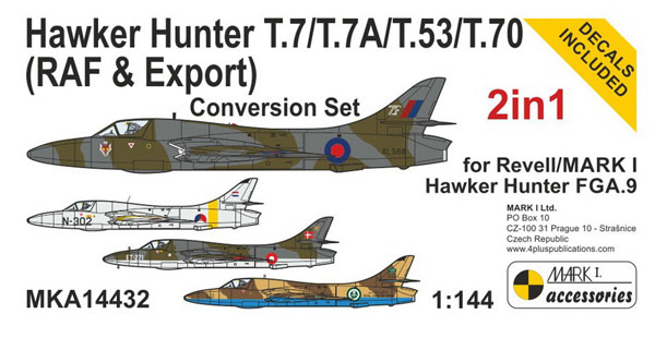 1/144 ホーカー ハンター T.7 “英空軍 ＆ 海外仕様”改造パーツセット (2機分パーツ入) (レベル用)[マークワンモデル]《０４月仮予約》
