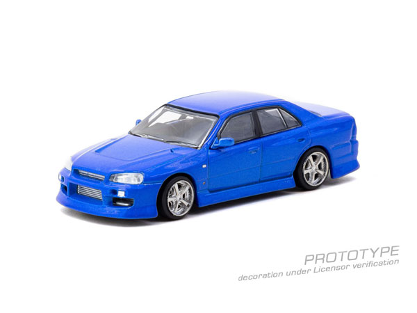 1/64 URAS Skyline ER34 Blue (ペーパーボックス)[Tarmac Works]《08