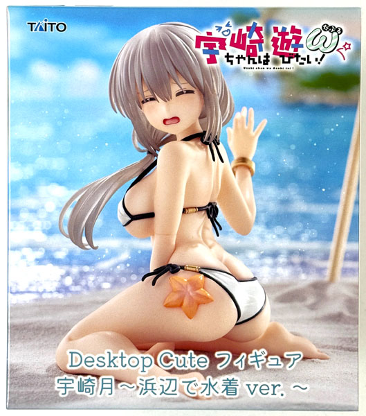 【中古】(本体A/箱B)宇崎ちゃんは遊びたい！ω Desktop Cute フィギュア 宇崎月～浜辺で水着ver.～ (プライズ)[タイトー]《発売済・在庫品》
