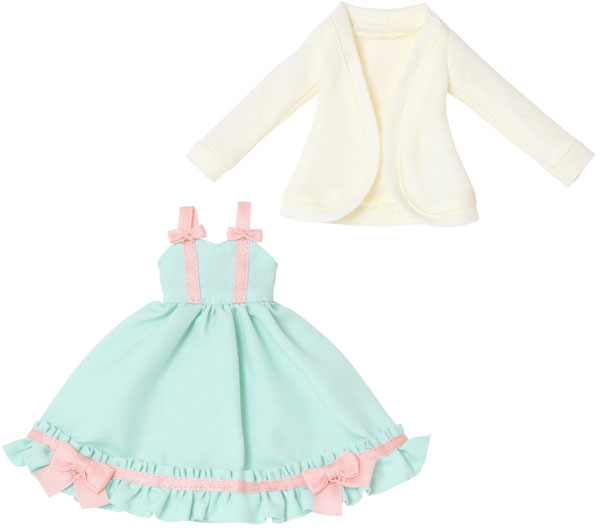 1/6 PNXS リボンキャミワンピ＆カーディガンset ミント×クリームイエロー (ドール用)[アゾン]《０５月予約》