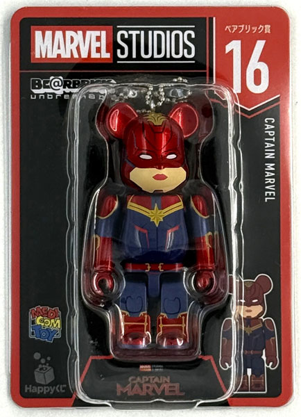 【中古】(本体A/箱B)MARVEL STUDIOS / Happyくじ「BE＠RBRICK」 ベアブリック賞 16.[CAPTAIN MARVEL] (プライズ)[サニーサイドアップ]《発売済・在庫品》